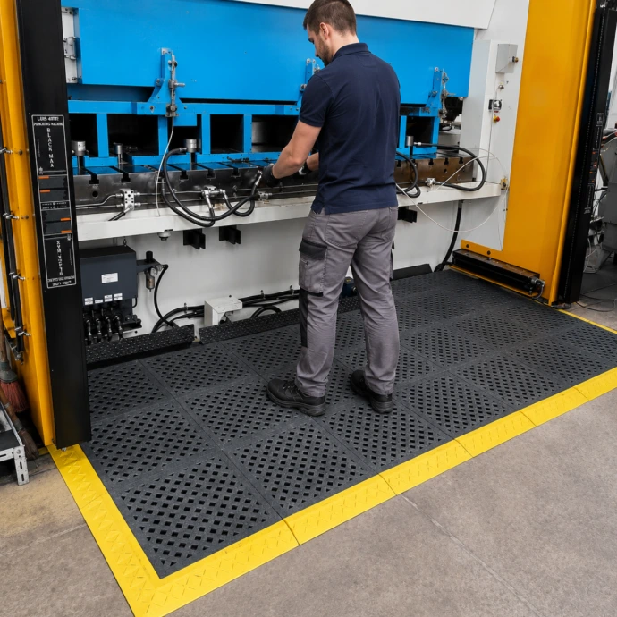 Rebourne H4 in front of oily machine